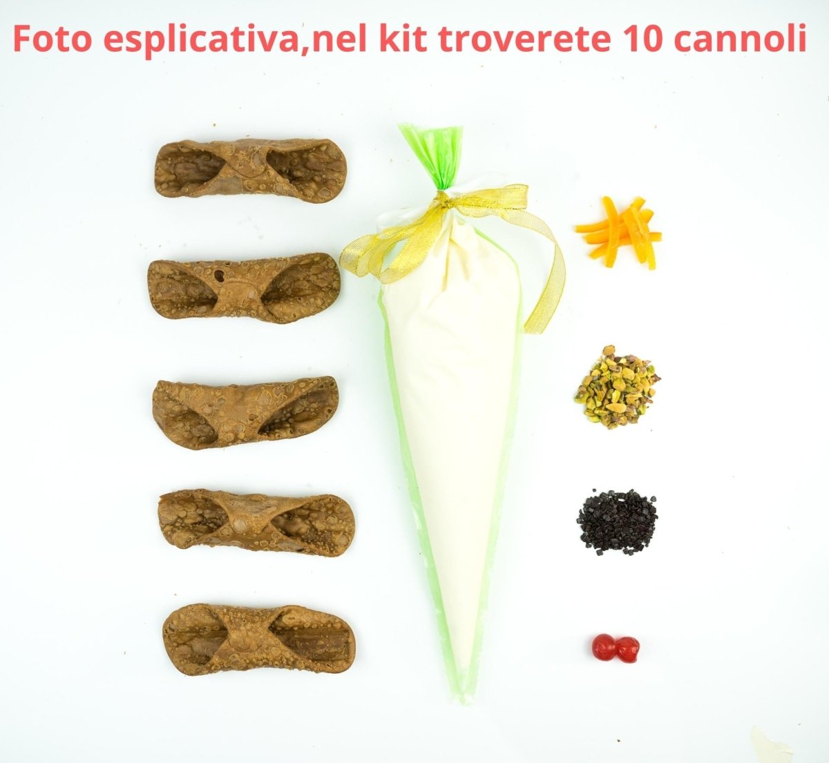 Kit 10 cannoli siciliani-prodotto con spedizione gratuita