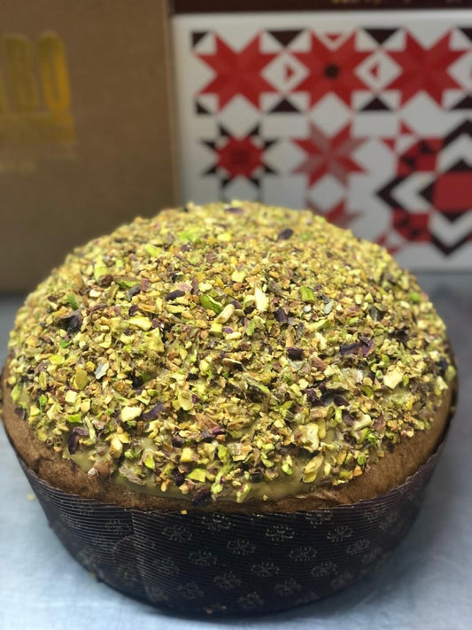 Panettone al Pistacchio Siciliano (artigianale) 1,2kg- Spedzione Gratuita!